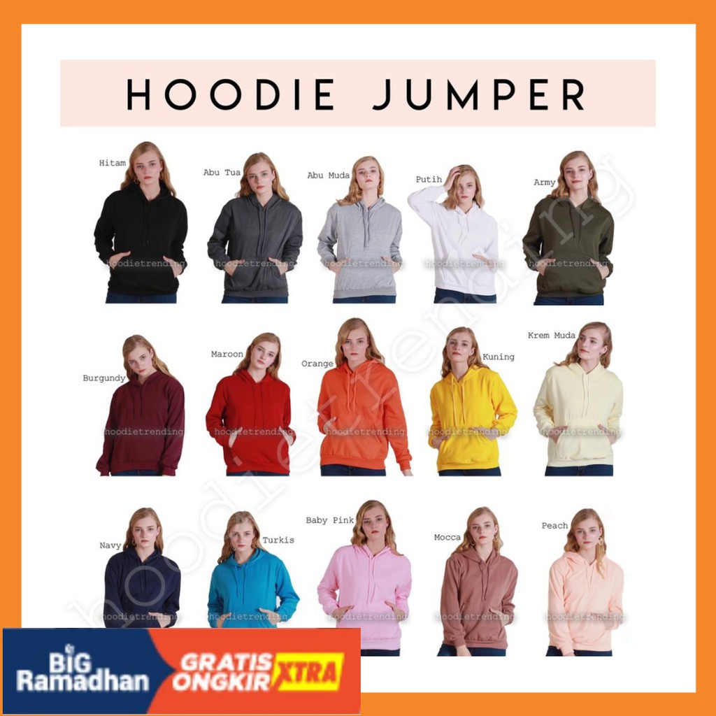 POLOS MOTIF MERAH PUTIH HITAM BIRU KUNING ASLI / [BAYAR DITEMPAT] Hoodie Jumper PRIVE (15 WARNA)