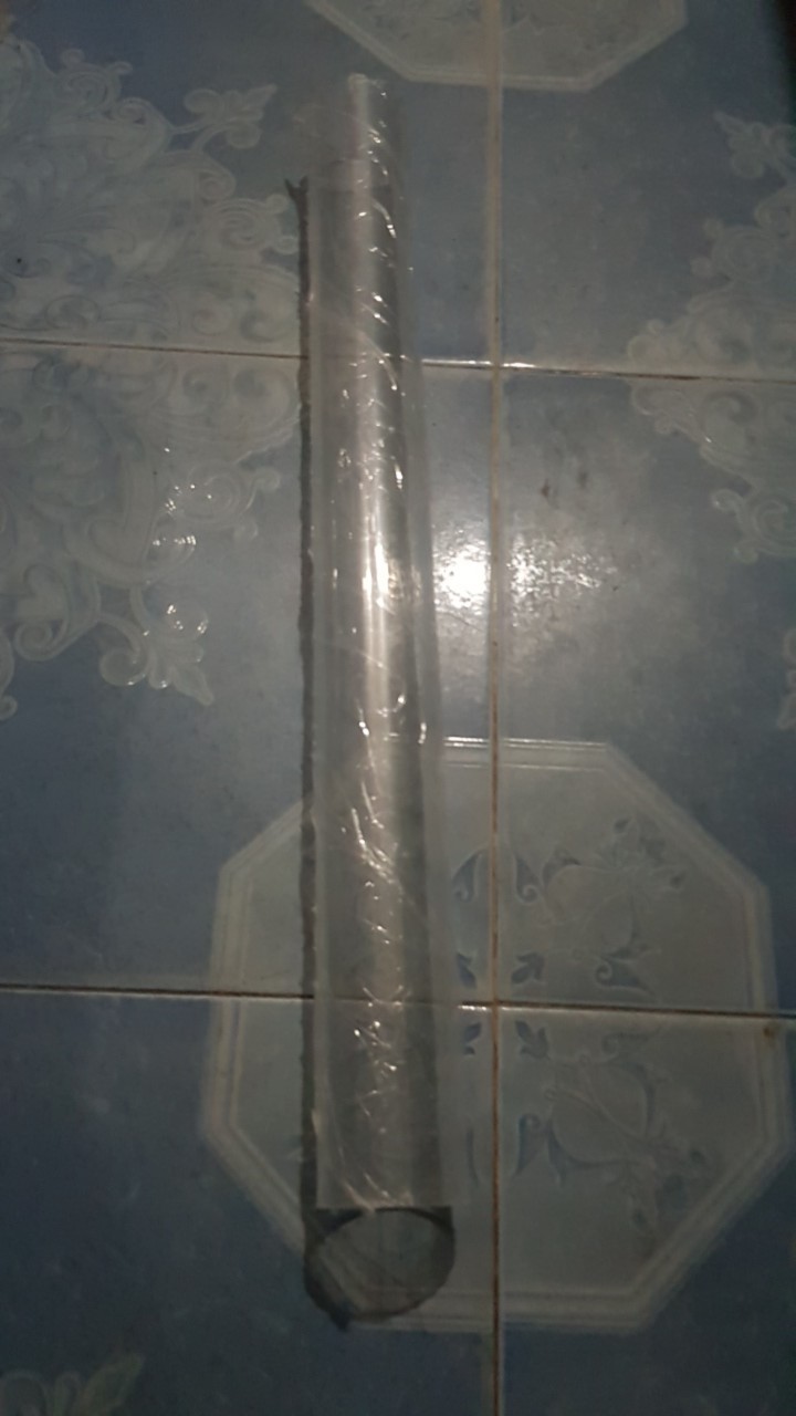 1pc Pipa Tabung Transparan Bahan Akrilik Ukuran 50 / 60 / 70 / 75 / 90mm 48 ~ 50cm