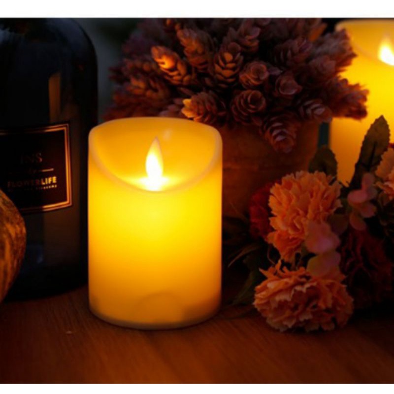 Lilin goyang led diameter 7,5cm tinggi 13cm