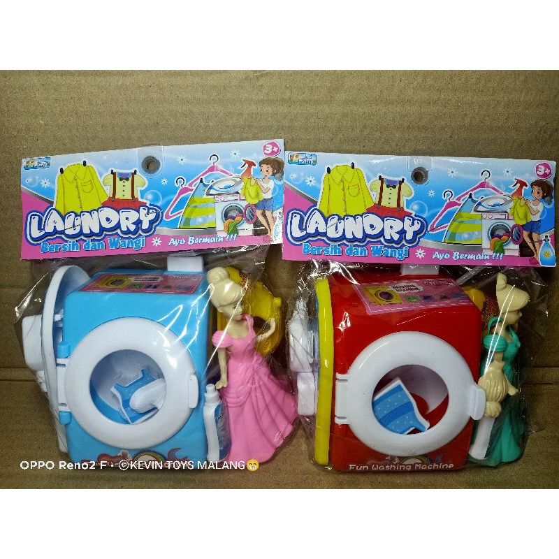 MI 32 MAINAN LAUNDY SET PLUS BONEKA DAN ALAT SETRIKA / MAINAN MESIN CUCI LENGKAP DENGAN PERALATAN NYA