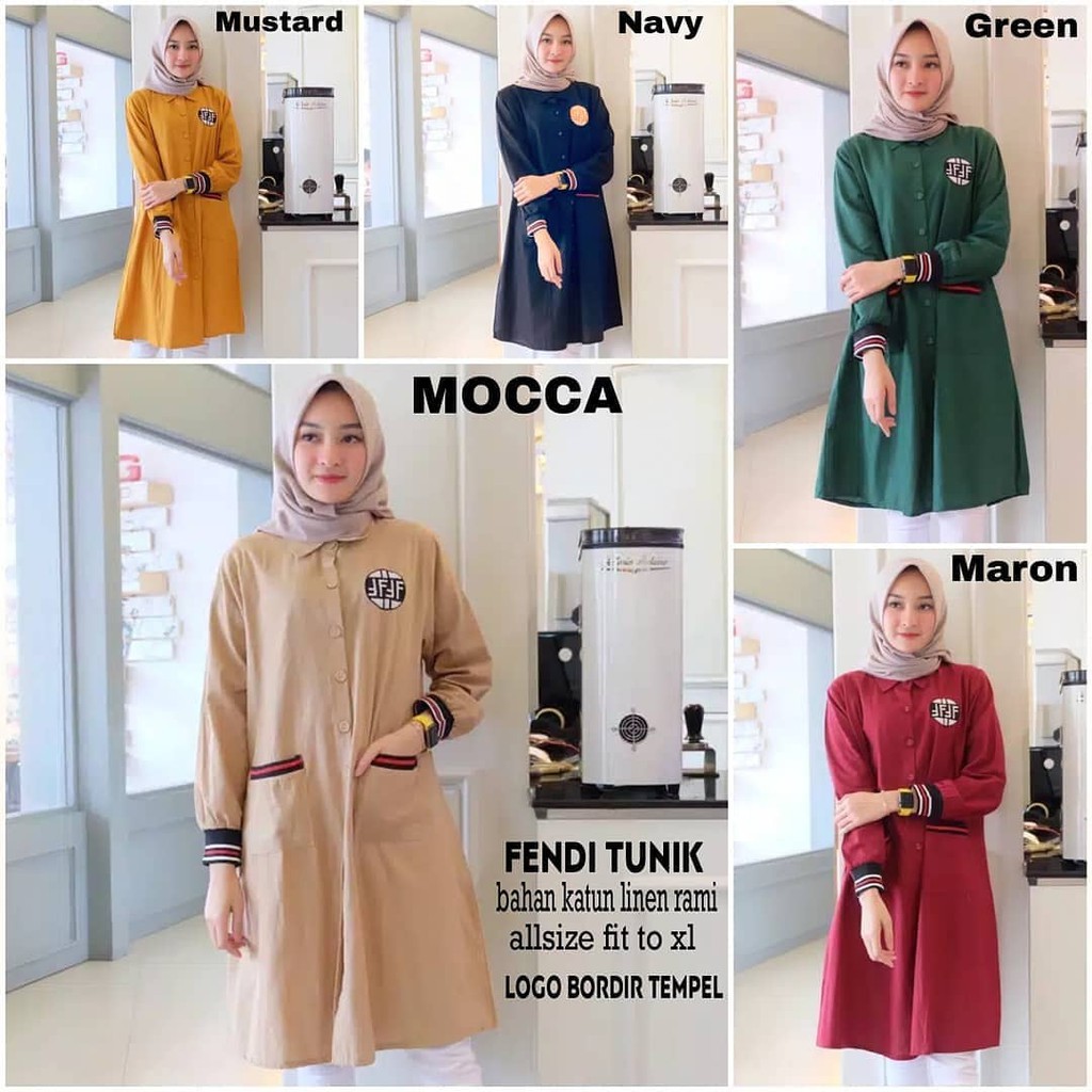 TUNIK MUSLIM POLOS KANCING TALI KERUT MURAH WARNA JUMBO TUNIK MUSLIM POLOS KANCING TALI KERUT MURAH WARNA JUMBO