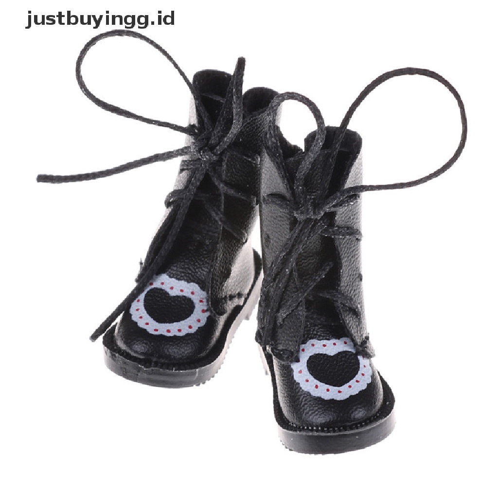 Justbuyingg.Id 1 Pasang Sepatu Boots Kulit Pu Aksesoris Boneka Bjd 1 / 8 Blythe Licca Jb