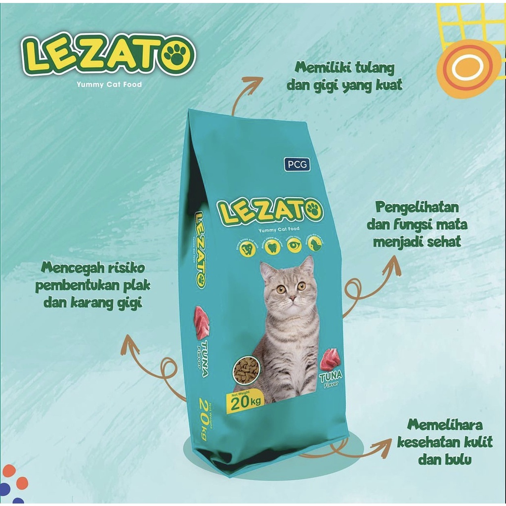 LEZATO 1KG - Makanan Pakan Kering Kucing Lezato Cat Adult Food