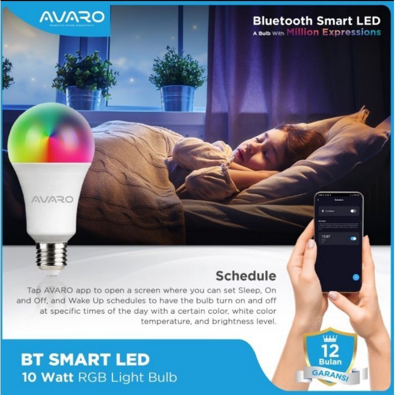 AVARO SMART BULD LED 10Watt BLUETOOTH Lampu LED