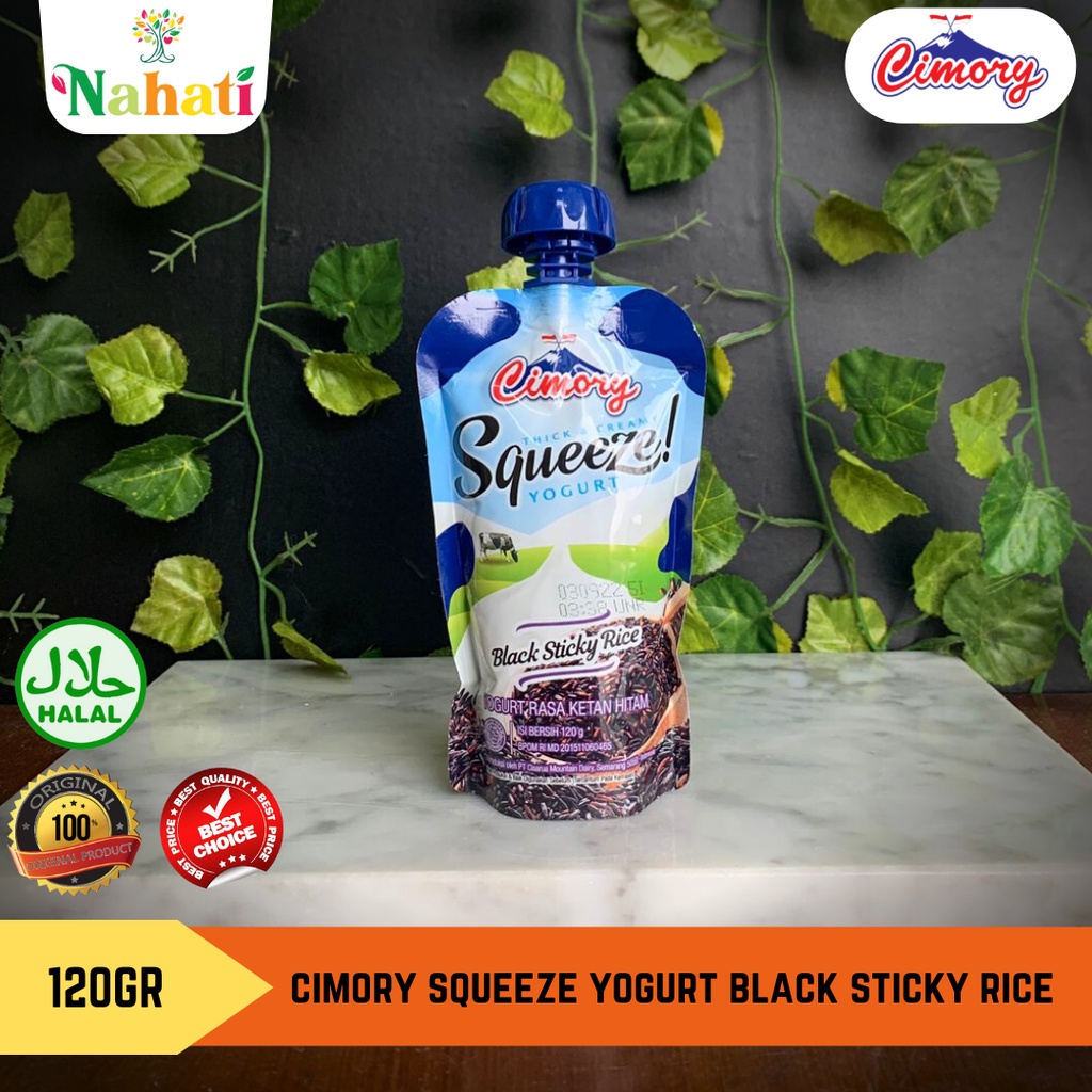 Cimory Squeeze Black Sticky Rice Yogurt 120ml- Yogurt Rasa Ketan Hitam