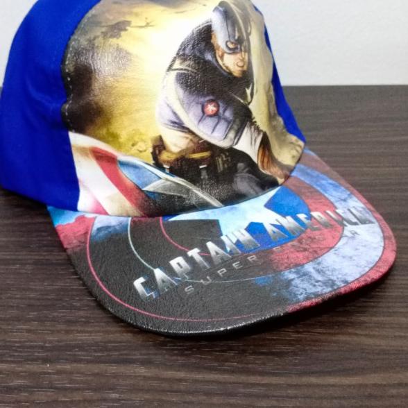 ♂ Topi Anak Laki Karakter Tayo Spiderman Thomas Cars Transformer Cowok - Captain ➮