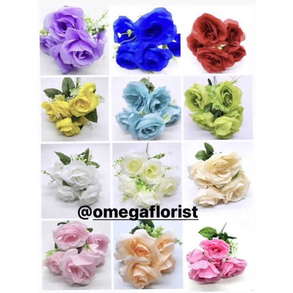 Bunga Rose OF Artificial Bunga Artificial/Bunga Plastik/Bunga Dekorasi/Dekorasi Pernikahan/Pernikahan