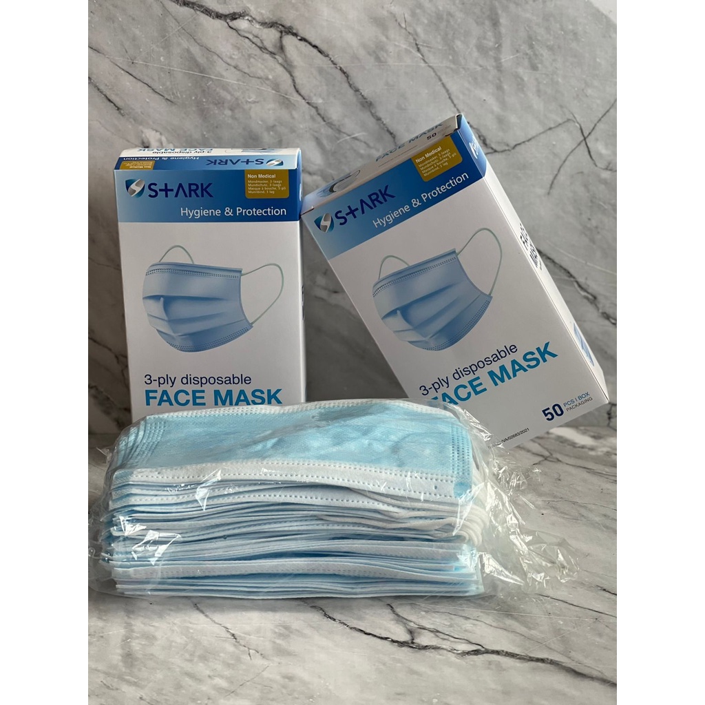 MASKER 3 PLY EARLOOP - MASKER 3 PLY ISI 50 PCS - MASKER 3 PLY DISPOSABLE PROTECTIVE MASK