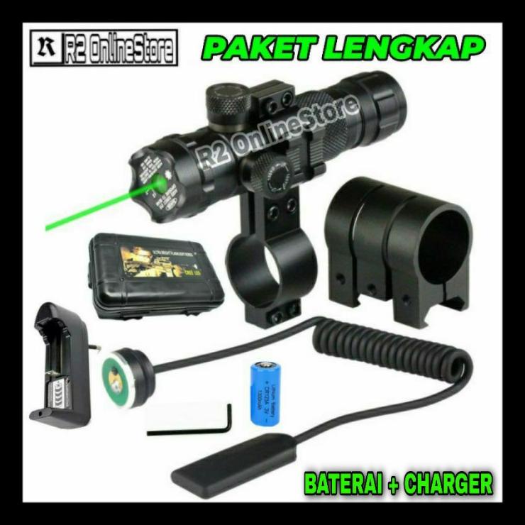 TERBARUU Laser Scope Senapan angin Tactical Hijau / Merah Green Dot Laser Gun COD