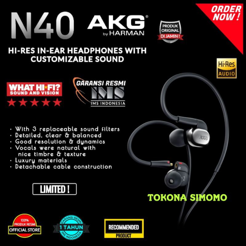 AKG N40 / N 40 Hi-Res In-Ear Headphones with Customizable Sound9