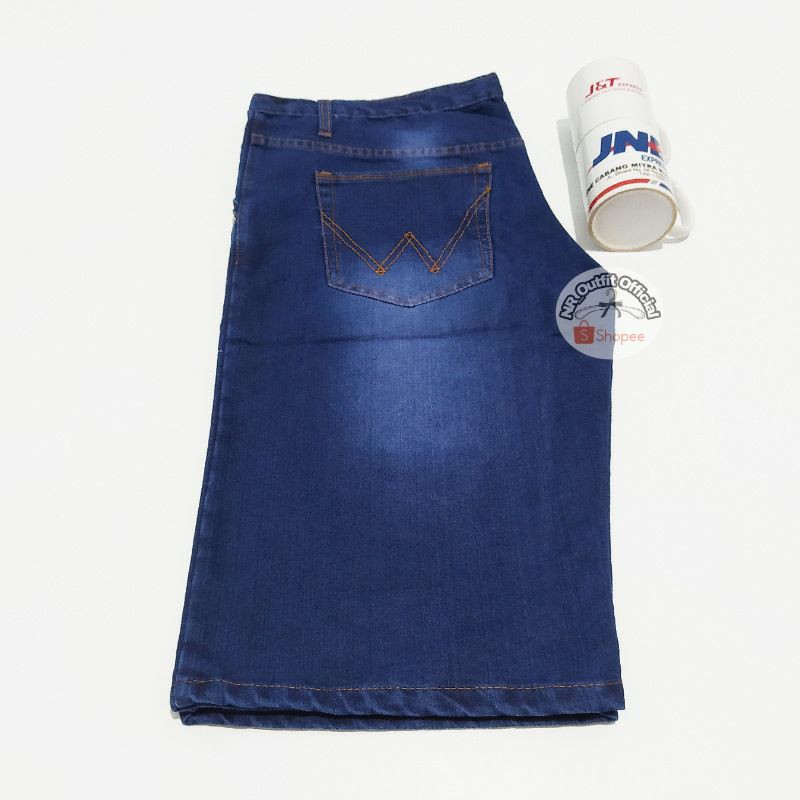 Celana Jeans Pendek Borju Pria Big Size Cowok Jumbo Reguler Kombor NR_Outfit Official COD