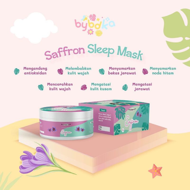 BYBDKA.ID SLEEPING MASK | Sleeping mask saffron | sleeping mask honey | sleepingmask olive oil | sle