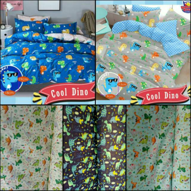 NEW DINO SPREI  Karakter Anak Motif  DINO Sprei  