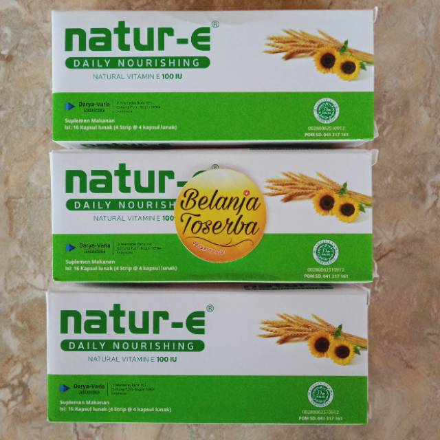 1 Box Nature E Capsule 16 / Natur E Kapsul Hijau Original / Vitamin E