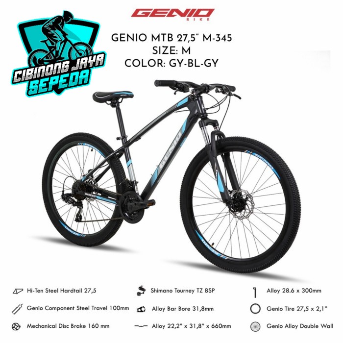 Sepeda MTB 27.5 Genio M 345 /Sepeda Gunung Genio