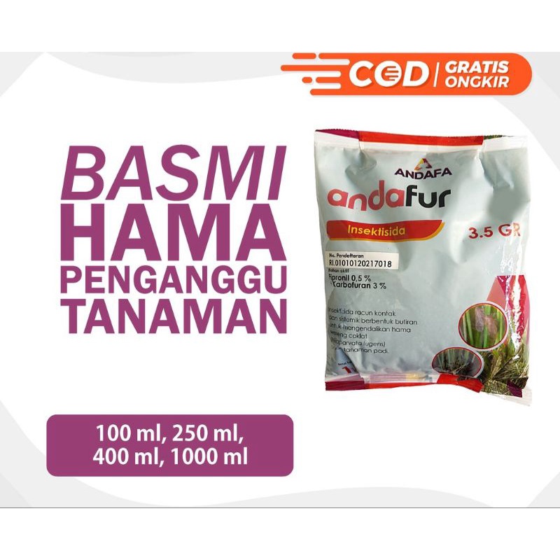 obat cacing tanah andafur furadan regen( fipronil + karbofuran + asefat ) 3 dus bonus 1 dus bisa men