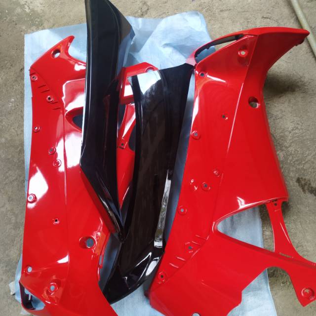 sayap luar dalam honda supra x 125 lama warna merah hitam