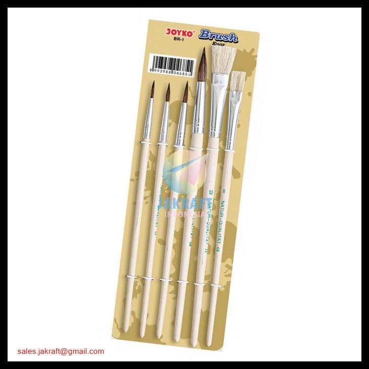 

Kuas Lukis Cat Air Set Joyko Br-1 Isi 6 (No. 2, 4, 6, 8, 10 Dan 12) Kode 226