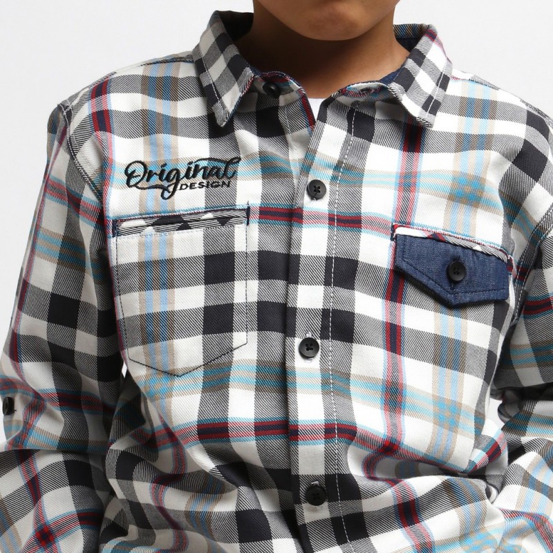 ALTON Kids Blue White Flannel