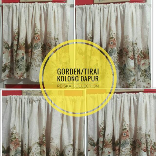Gorden kolong dapur/gorden bawah kompor shabby