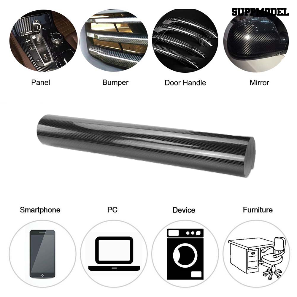 Supmodel Sticker Dekorasi Interior Body Mobil Motif Serat Karbon 5d Bisa Berubah Warna