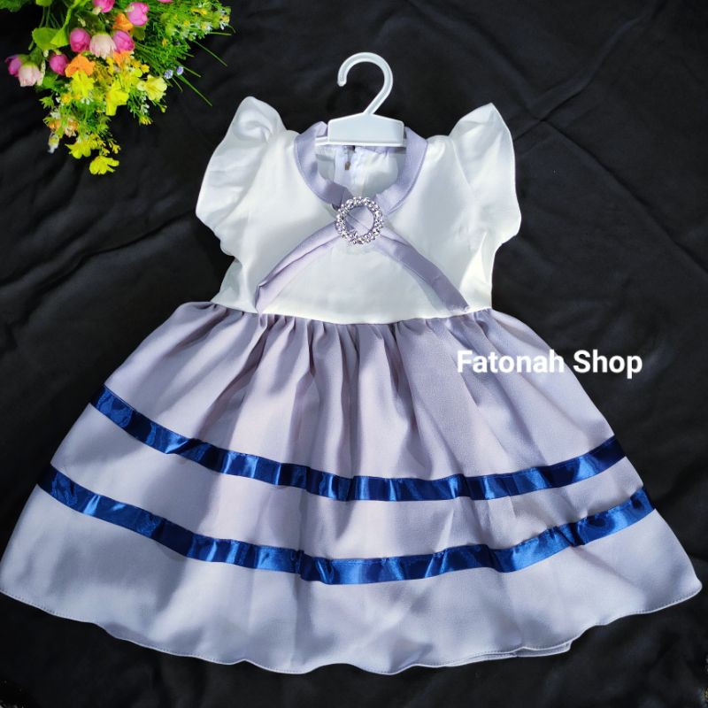 Dress anak 1 2 tahun gaun anak mewah dasi baju anak cewek unik model baru ( dress SAILOR MOSCREPE )