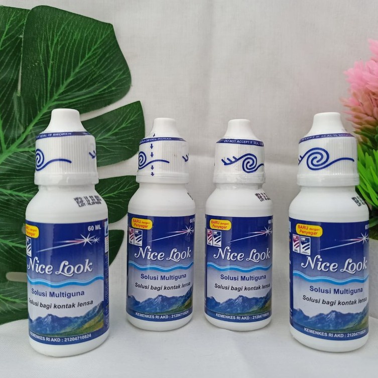 Cairan Softlens Nice Look 120 ml & 60 ml / Air Softlens Murah dan Berkualitas Terjamin Sudah BPOM Ex