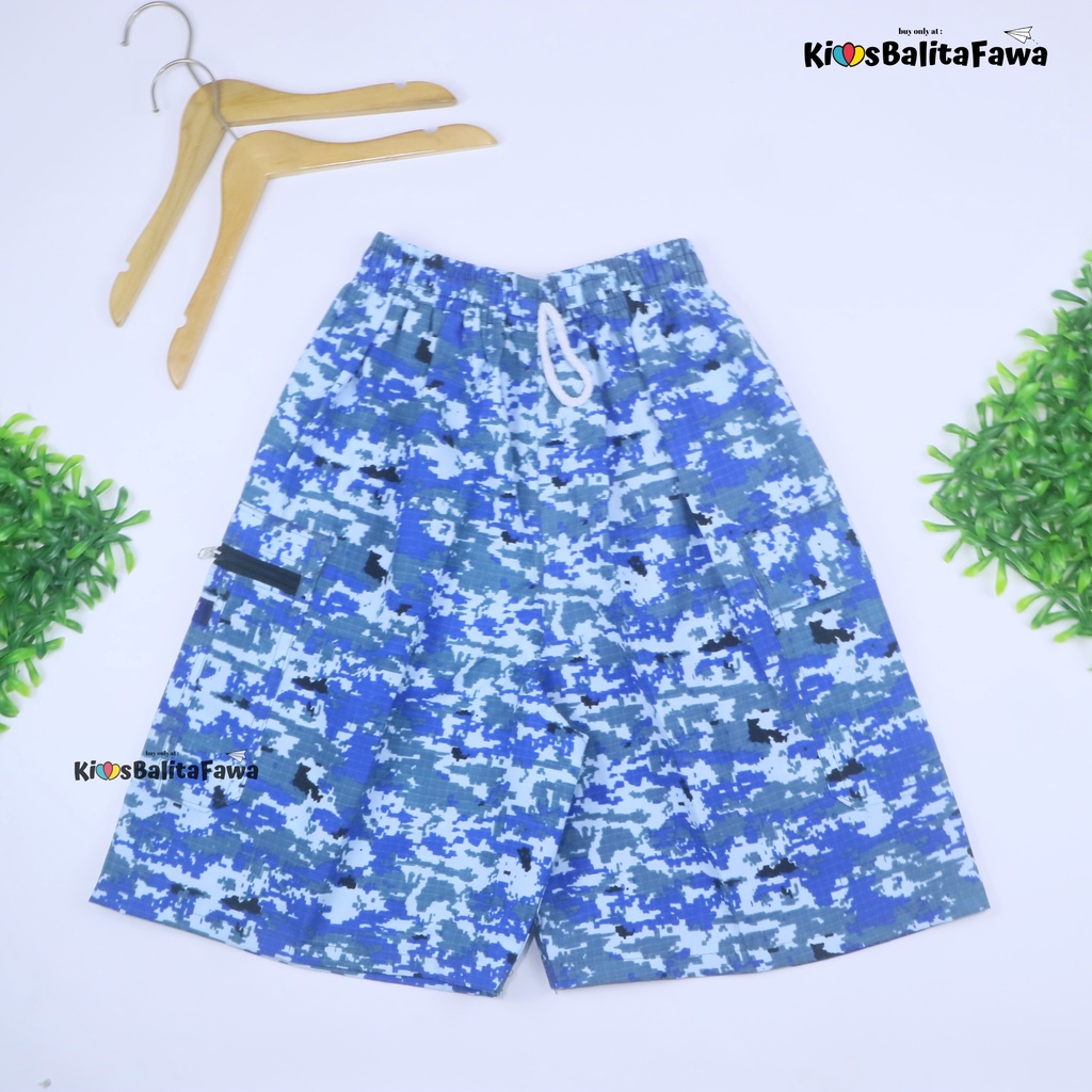 Celana ABRI Dewasa Loreng Pendek Uk Normal Kantong Resleting / Boxer Olahraga Santai Kasual Kolor