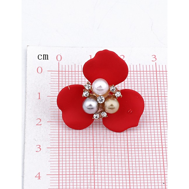 LRC Anting Tusuk Fashion Resin Flower Earrings F66537