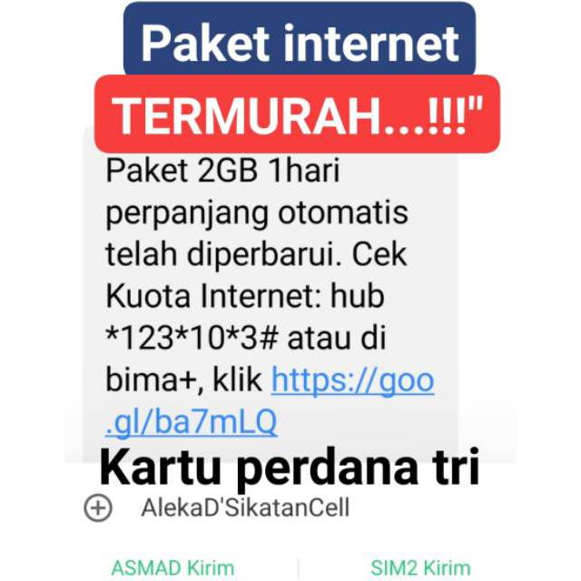 Kartu Tri Sakti 2gb 1500 Perhari Shopee Indonesia