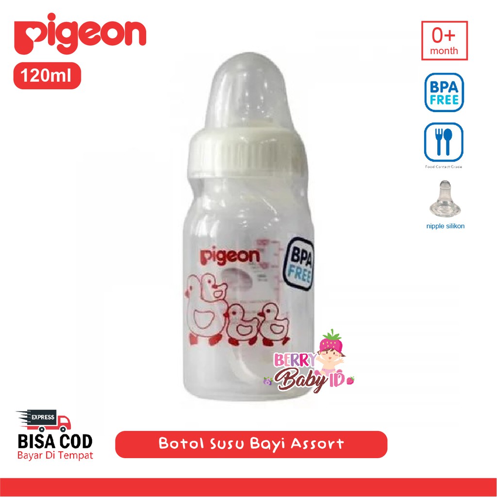 Pigeon Baby Bottle Standar Assort PP Botol Susu Bayi 120 ml BPA Free Berry Mart