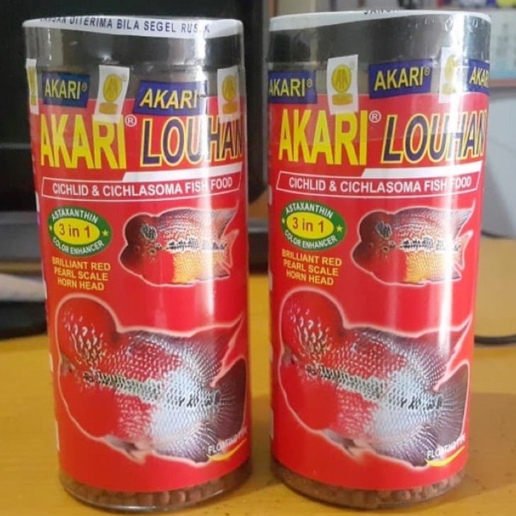 Makanan Pelet Pakan Ikan Louhan Murah Akari Louhan 100 gr Tipe Mengapung 2 mm