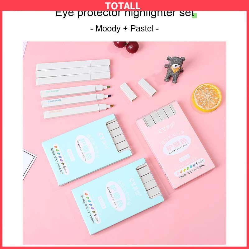 COD COD multicolor pena stabilo siswa 6PCS/set Stabilo / highlighter pastel 6 colors warna-Totall