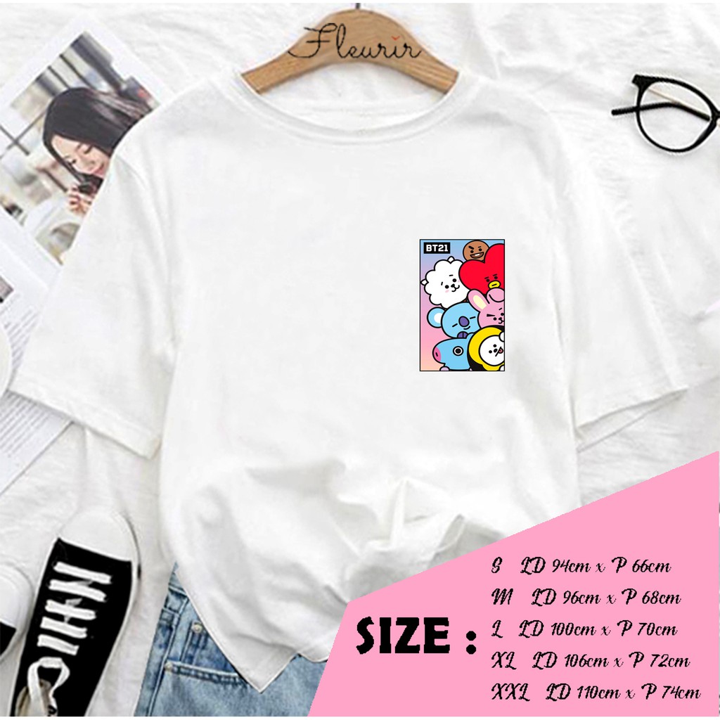 FLEURIR - KAOS ICON KPOP WANITA DEWASA LENGAN PENDEK TUMBLR TEE UNISEX