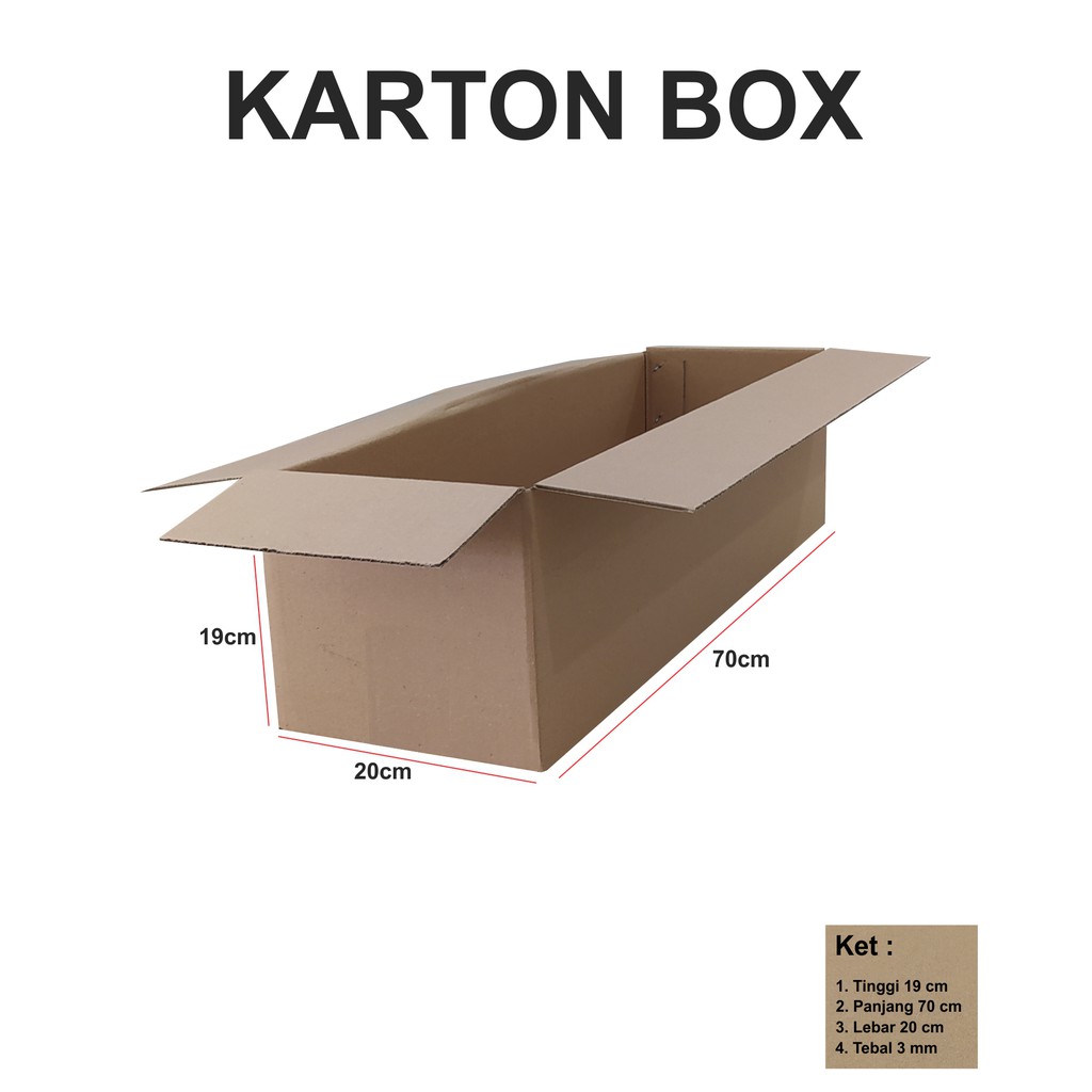 

KARDUS / KARTON BOX ukur 70x20x19 UNTUK PACKING