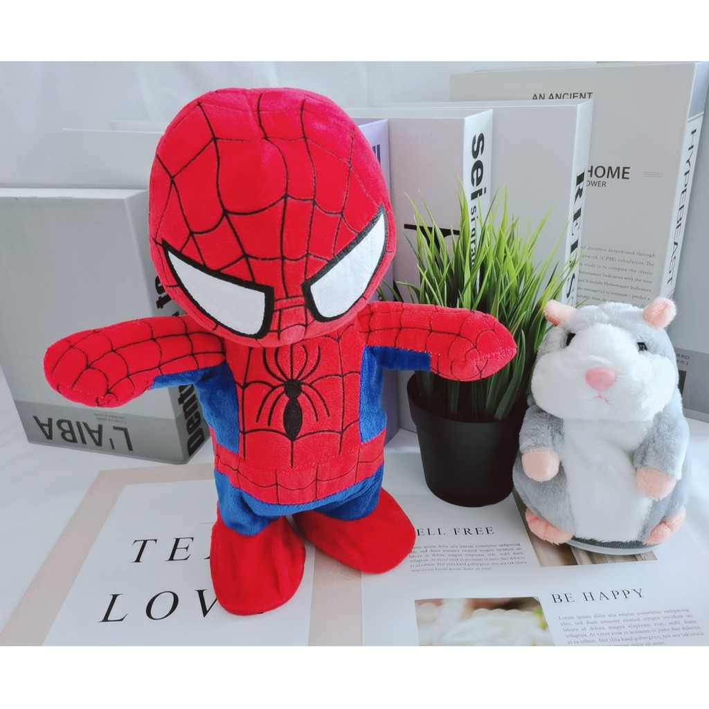 boneka musik/mainan anak/Boneka Walking spiderman Batman mini Mickey /mainan boneka  berjalan music