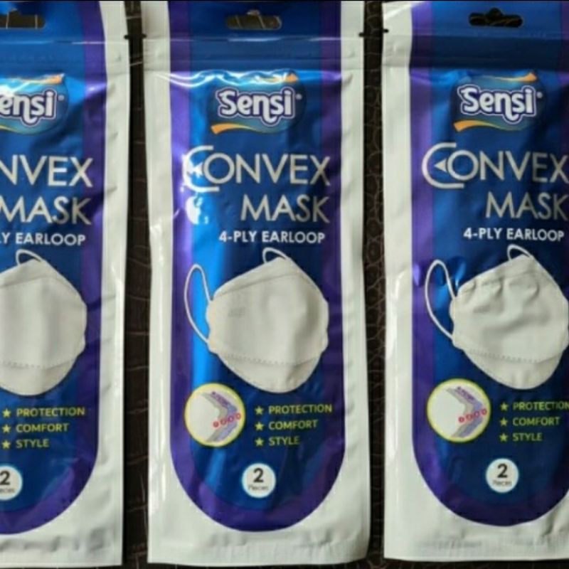 Masker Sensi Convex 4 Ply Sachet isi 2 Pcs