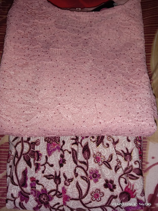 Stelan Kebaya Brukat Tunik Kurung Lian Kombi Rok Span Batik Anak