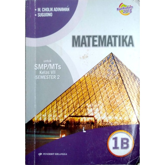 Jual BUKU MATEMATIKA KELAS 7 (B) PENERBIT ERLANGGA (PRELOVED) | Shopee ...