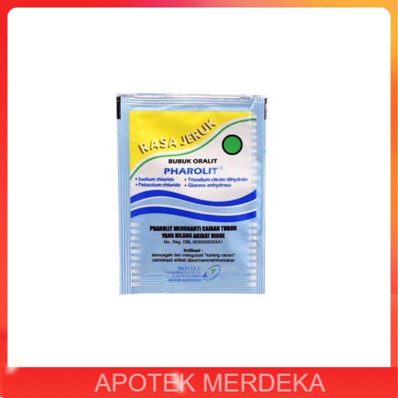 Pharolit rasa jeruk / oralit obat diare