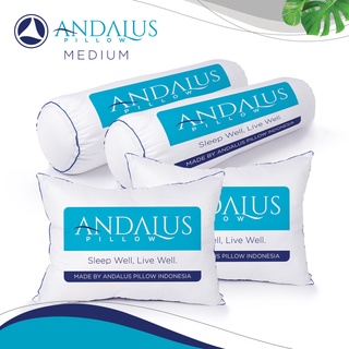 Andalus Pillow - Paket Bundling 2 Set Bantal Guling Tidur Andalus Medium 100% Silicon Grade A