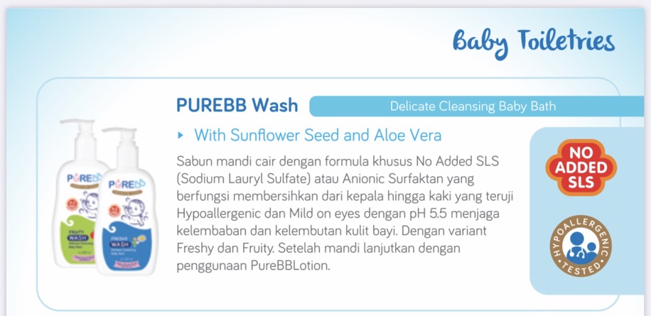 Pure Baby Wash Pump 230ml / Sabun Mandi Bayi Dengan Botol Pump