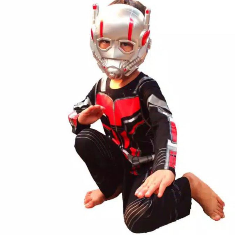 Kostum baju anak ant man Gratis Topeng Bisa COD