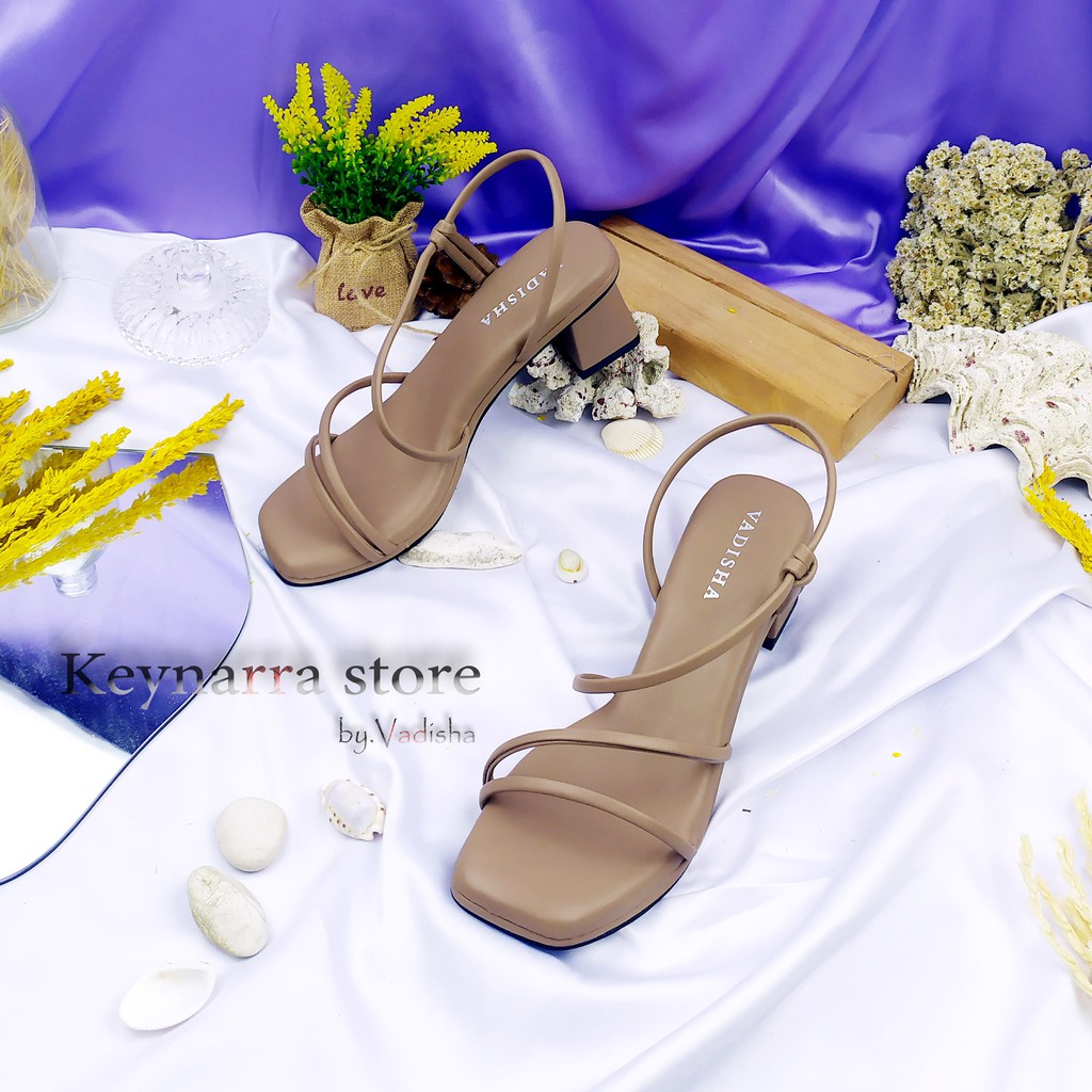 VADISHA ACAXIA Sendal Wanita, Sendal Heels/ Sendal Hak Tahu 5cm MT-34 By.Keynarra Store