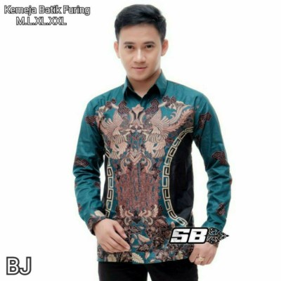 New Kemeja Batik Slimfit Exclusive Original Butik Atasan Batik Seragam M L Xl Xxl