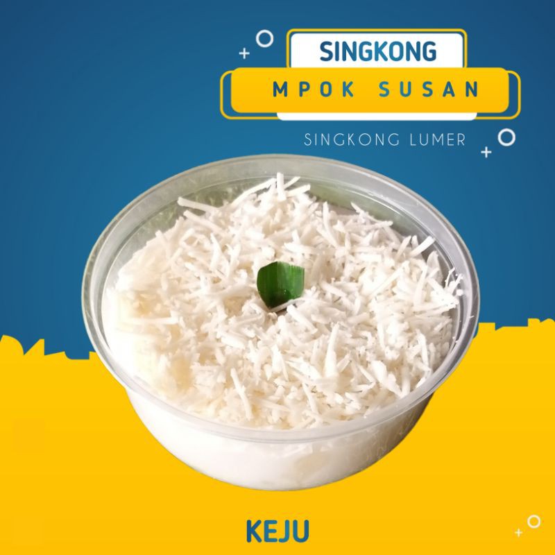 

Singkong Thailand Lumer Dengan Topping Keju Cheddar