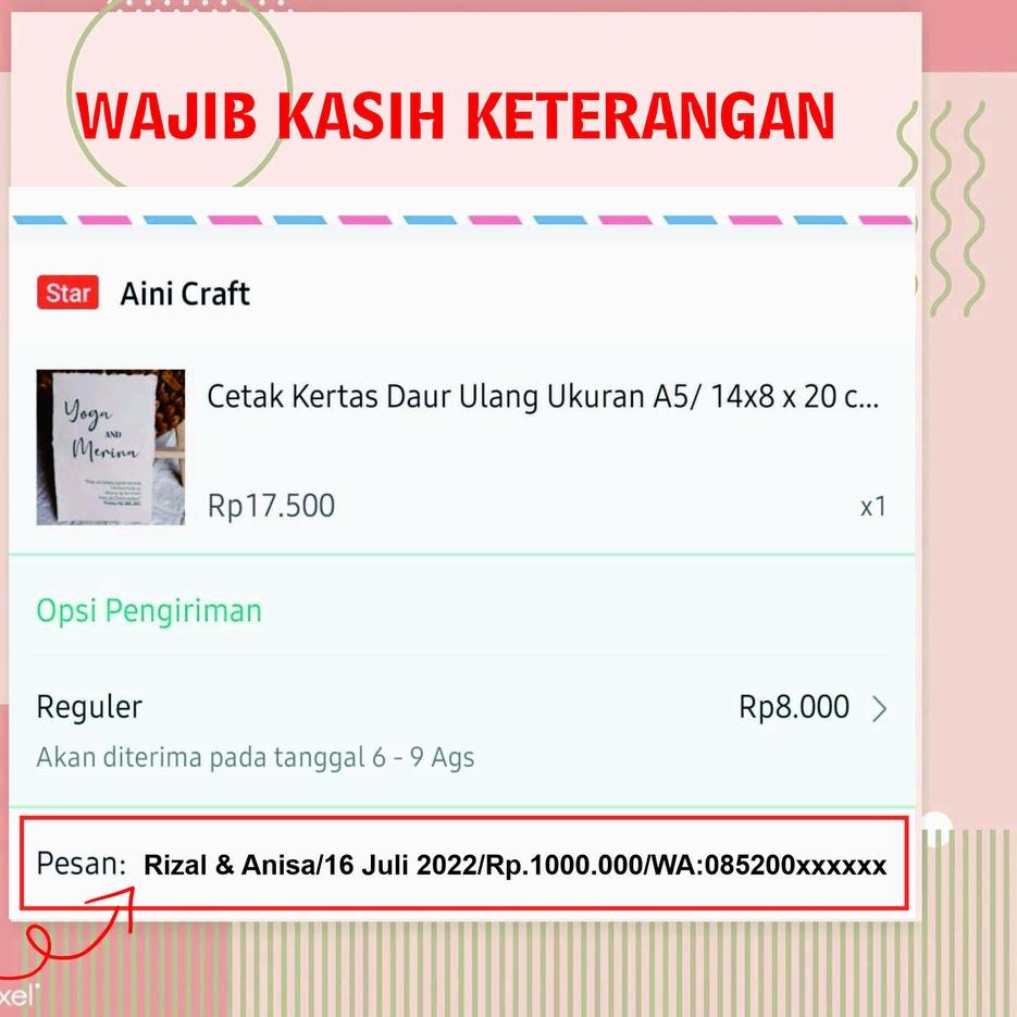 

(TREN TERBARU) Cetak Kertas Daur Ulang Ukuran A5/ 14x8 x 20 cm/ Untuk Mahar