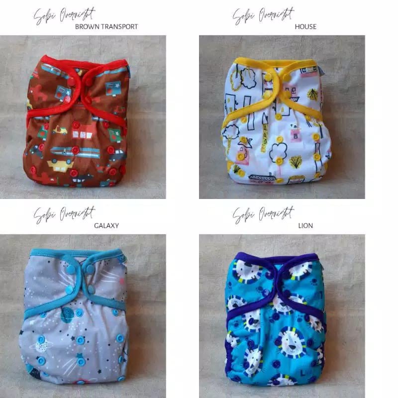 Sobi Overnight Untuk Malam Hari Clodi Popok Bayi Cuci Ulang Waterproof insert Bamboo