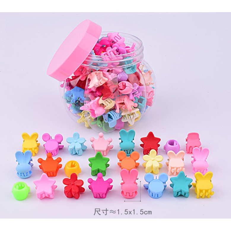 20pcs Jepit Rambut Anak Mini Lucu Mix &amp; 10pcs Jepit Mini Motif  Mickey/Star/Crown/Rabbit