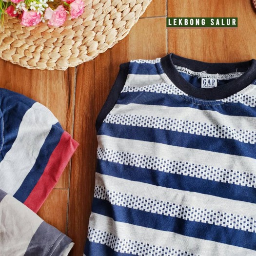 Kaos Lekbong murah Salur anak laki laki
